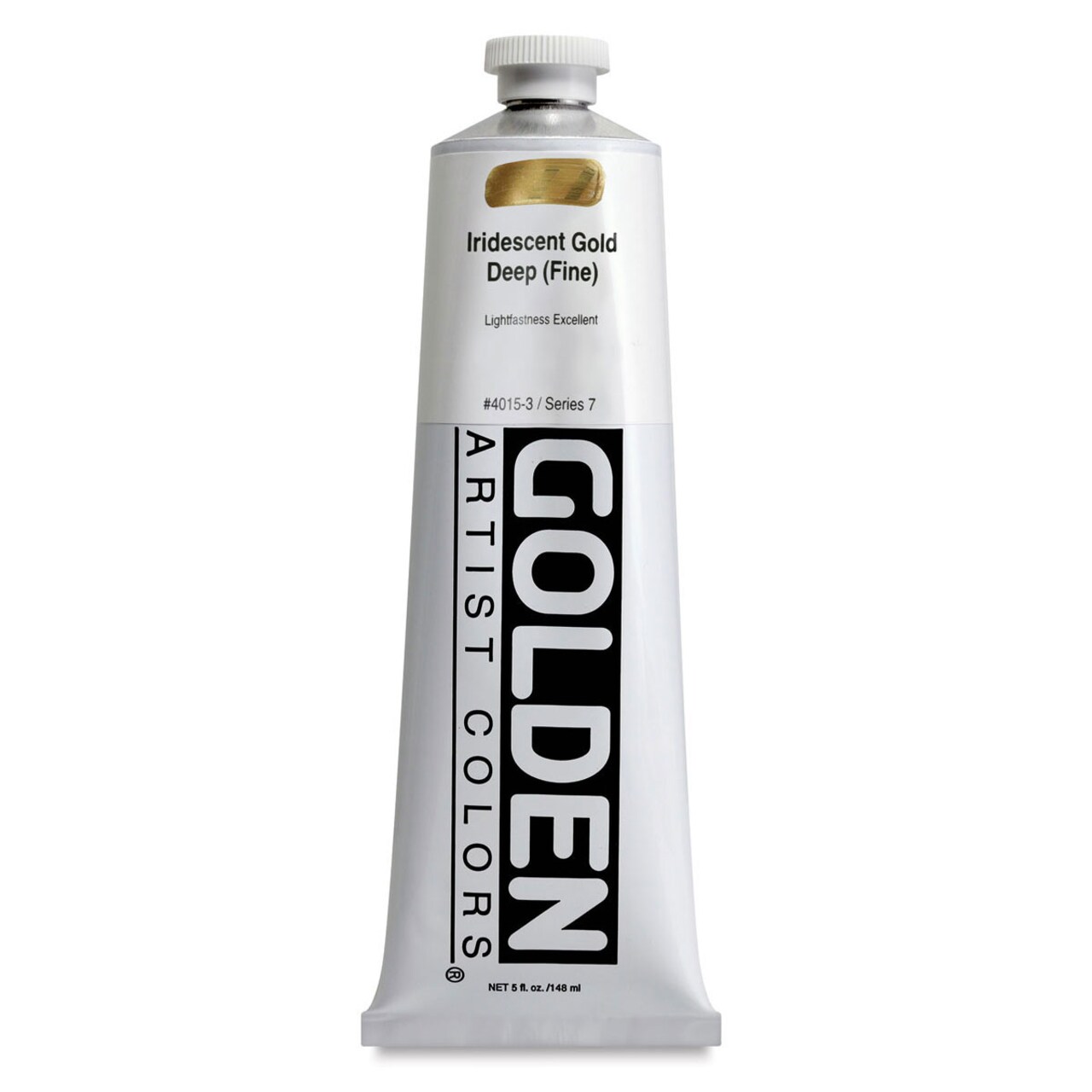 Golden Heavy Body Artist Acrylics - Iridescent Gold Deep (Fine), 5 oz tube